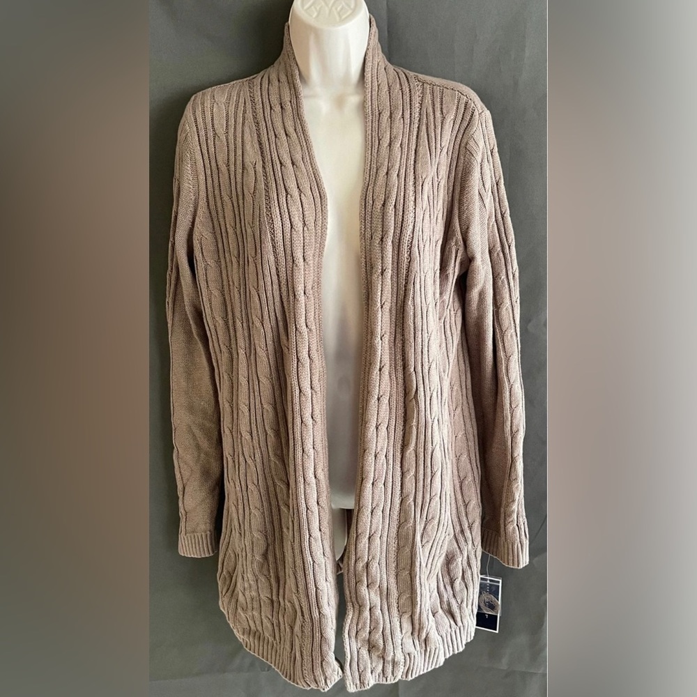 NWT women's open cardigan Karen Scott (M) MSRP $49.50